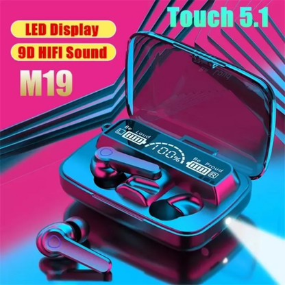 M19 TWS Bluetooth 5.1 Wireless Earbuds with LED Display