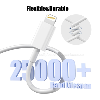 2 Pack Lightning to USB Charging & Data Sync Cable Compatible for iPhone, iPad & iPod White