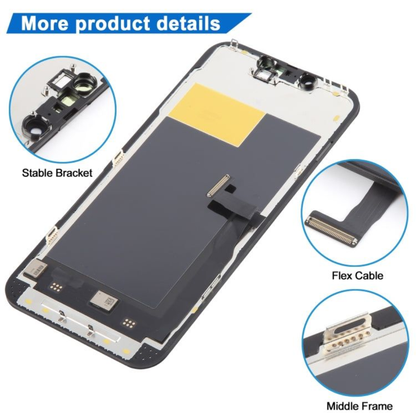 iPhone 13 Pro Compatible Replacement LCD Screen Display Assembly In-Cell Display with Frame – Black