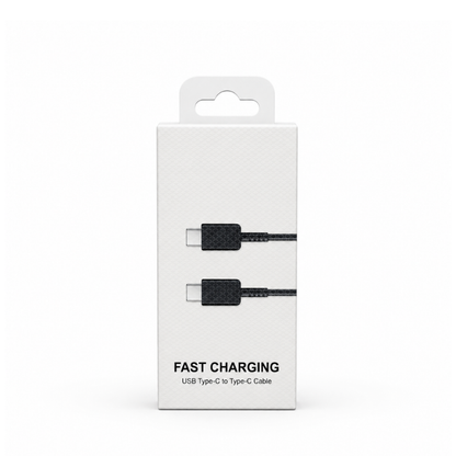 USB Type-C to Type-C Fast Charging Cable 1 Meter – Compatible Charging & Data Transfer Cable Black