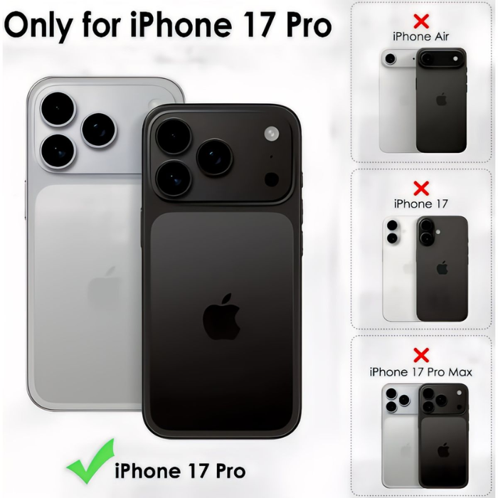 iPhone 17 Pro Shockproof TPU Clear Slim Cover Suitable