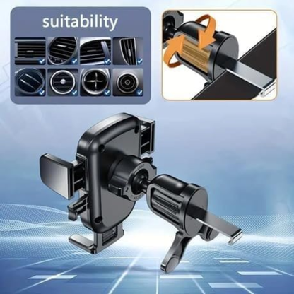 GERLAX GT-14 Universal Car Air Vent Phone Holder Adjustable 360° Rotation - Black