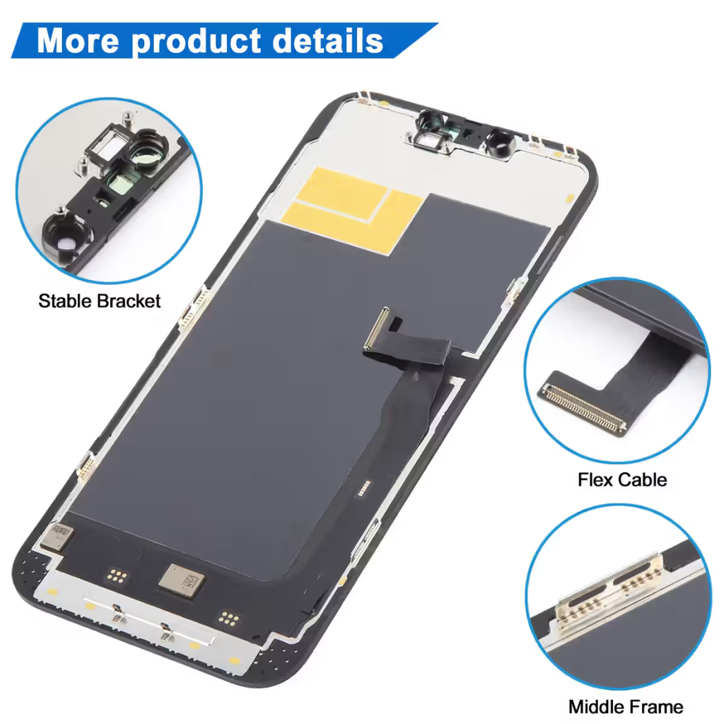 iPhone 13 Pro Max Compatible Replacement LCD Screen Display Assembly In-Cell Display with Frame – Black