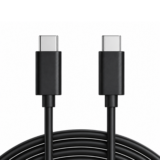 USB Type-C to Type-C Fast Charging Cable 1 Meter – Compatible Charging & Data Transfer Cable Black