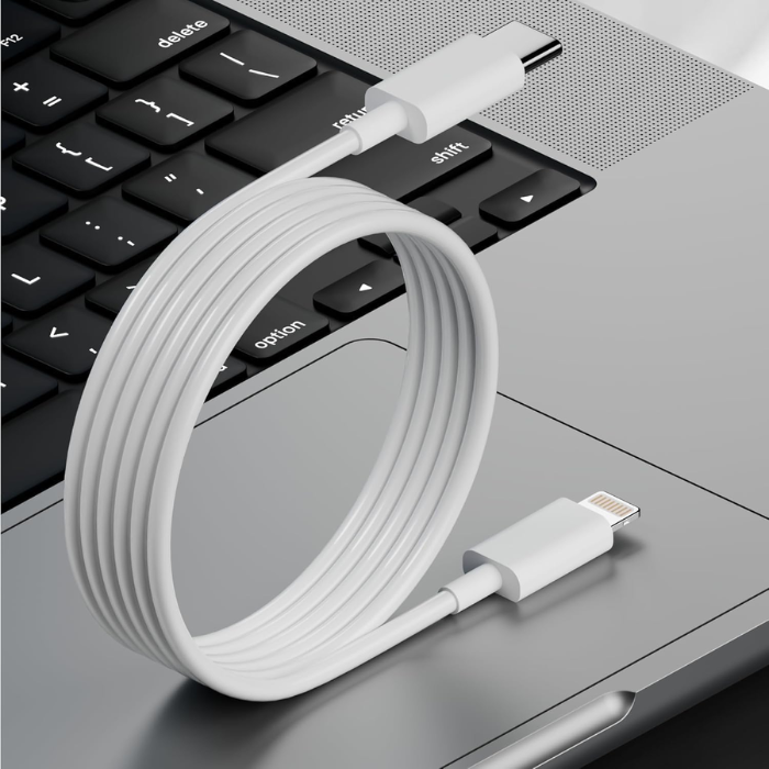 USB-C to Lightning Charging & Data Sync Cable Compatible for iPhone, iPad & AirPods White