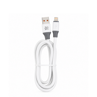 X FAST CA-04 USB-A to Lightning Charging and Data Cable, 1000mm Length, 3A Output Current, White, Compatible with Lightning Devices