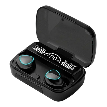 M10 iPhone and Android Compatible TWS Wireless Bluetooth 5.1 Earbuds with LED Display Power Bank Case