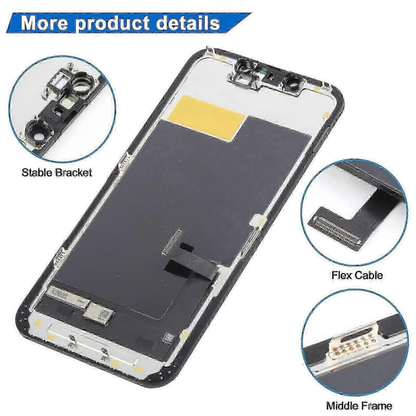 iPhone 13 Mini Compatible In-Cell LCD Display Screen Assembly Replacement – Black