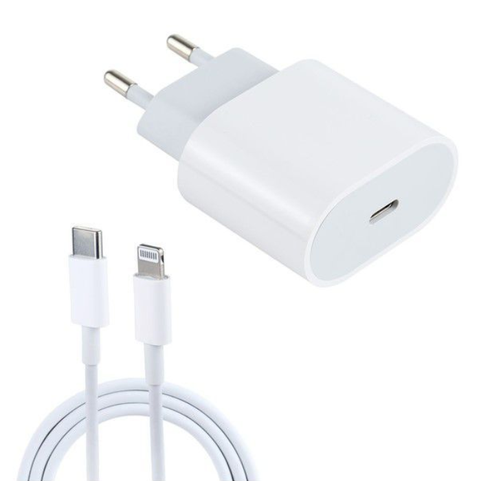 25W PD USB-C Fast Charging Wall Adapter with Type-C to Lightning Cable