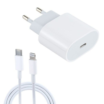 25W PD USB-C Fast Charging Wall Adapter with Type-C to Lightning Cable