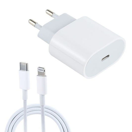 25W PD USB-C Fast Charging Wall Adapter with Type-C to Lightning Cable