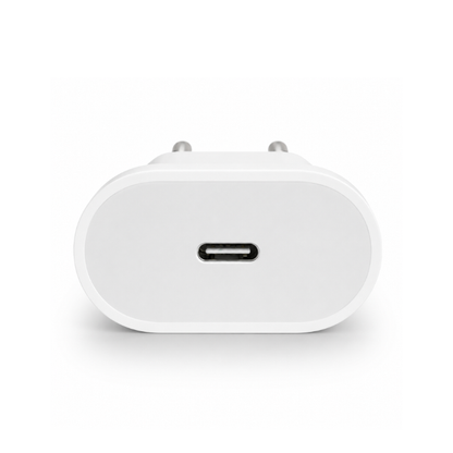GERLAX USB-C Wall Charger 2.1A with EU plug. Compact white charging adapter for compatible USB-C devices - White