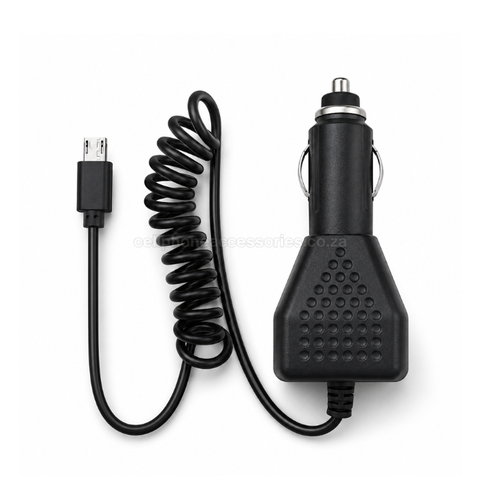Micro USB Extendable Car Charger Compatible for Mobile Devices – Black