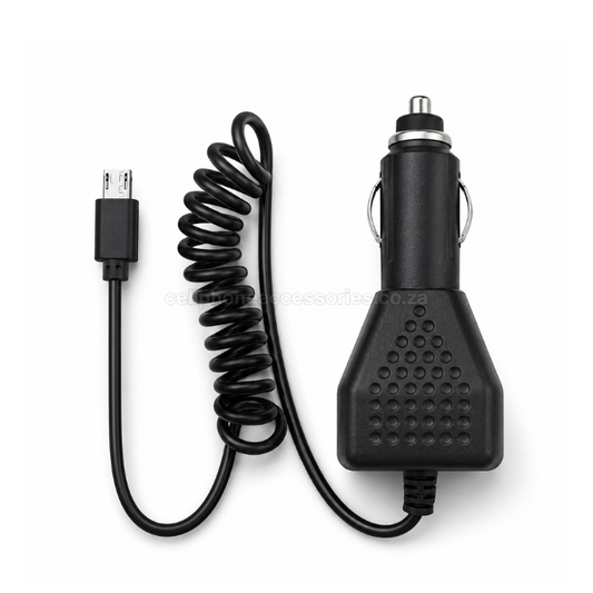 Micro USB Extendable Car Charger Compatible for Mobile Devices – Black