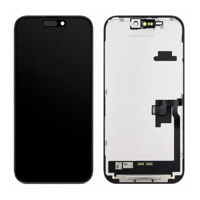iPhone 16 Pro Max In-Cell LCD Compatible replacement screen assembly with flex cable and frame