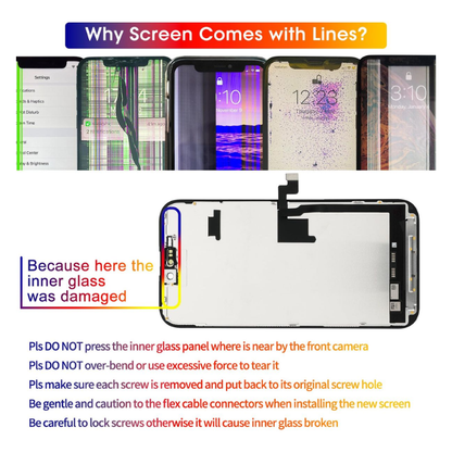 iPhone 16 Pro Max In-Cell LCD Compatible replacement screen assembly with flex cable and frame
