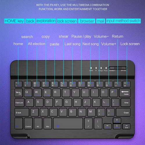 Kakusiga KSC-339 Wireless Bluetooth Keyboard Rechargeable Ultra Slim