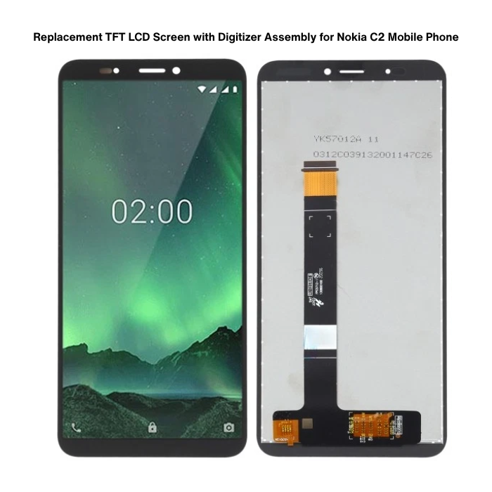 Nokia C2 Compatible TFT LCD Display Screen Replacement with Touch Digitizer Assembly - Black