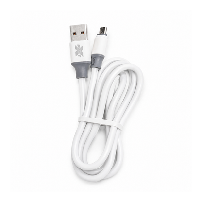 120W USB-A to Micro USB fast charging cable with 3A output and 1m length. Ideal for compatible Android phones, tablets and Micro USB devices - White