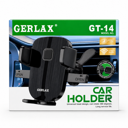 GERLAX GT-14 Universal Car Air Vent Phone Holder Adjustable 360° Rotation - Black