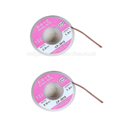 Advanced Desoldering Braid Solder Remover Wick Wire 2mm CP-2015 Pack of 2