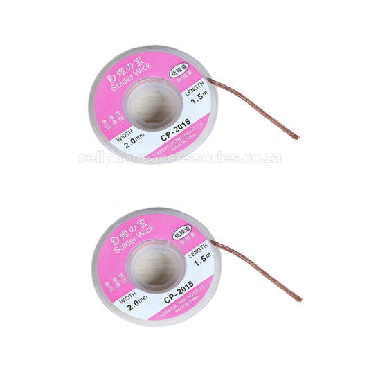 Advanced Desoldering Braid Solder Remover Wick Wire 2mm CP-2015 Pack of 2