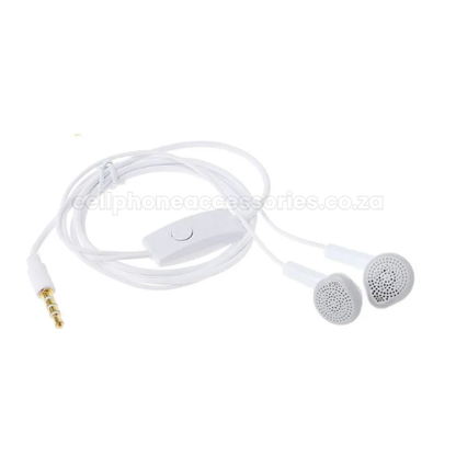 Wired Earphones with Microphone and Remote Control – White