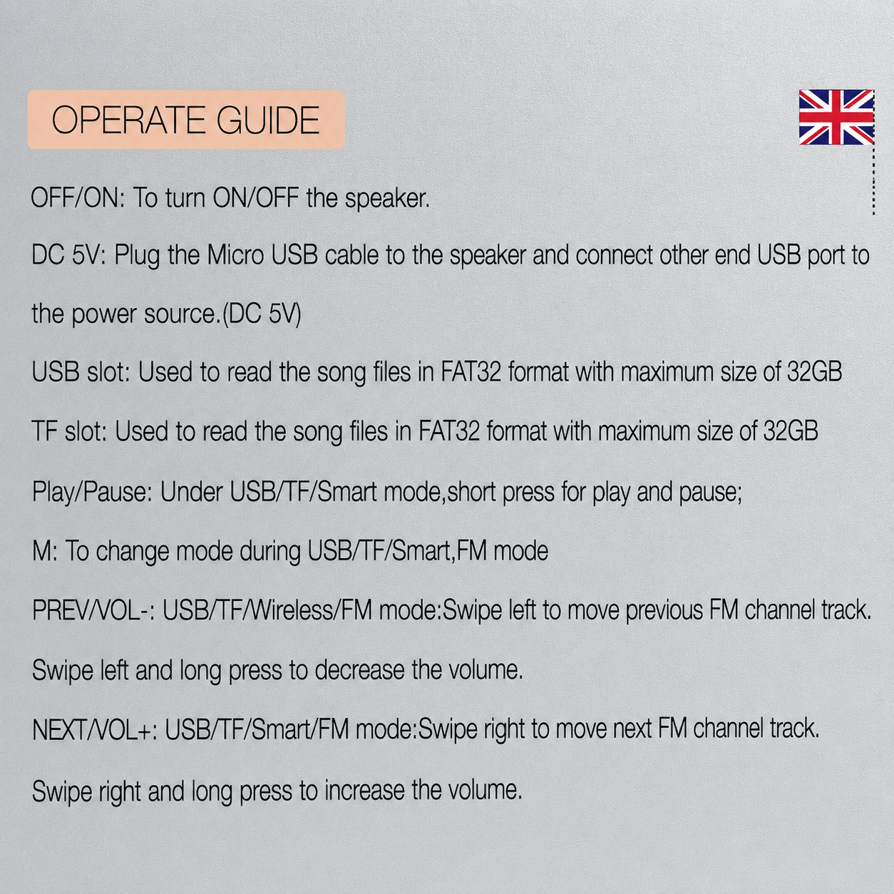 Greatnice GTS-2288 Wireless Bluetooth Speaker Portable LED Light FM Radio USB/TF Speaker - Black