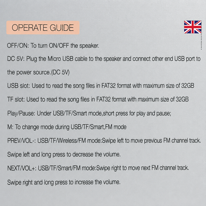 Greatnice GTS-2288 Wireless Bluetooth Speaker Portable LED Light FM Radio USB/TF Speaker - Black