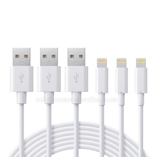 iPhone USB Charging Cable Compatible for iPhone 5, 6, 7, 8 & X - Pack of 3