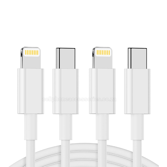 USB-C to Lightning Fast Charging & Data Sync Cable Pack of 2