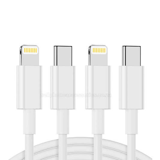 USB-C to Lightning Fast Charging & Data Sync Cable Pack of 2