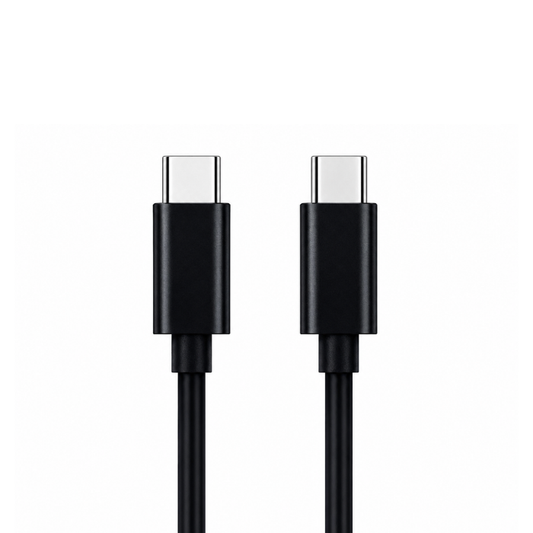 60W, USB-C to USB-C Fast Charging Cable 1m Black, Type-C Charging and Data Cable, Compatible with USB-C Smartphones, Tablets, Power Banks and Chargers