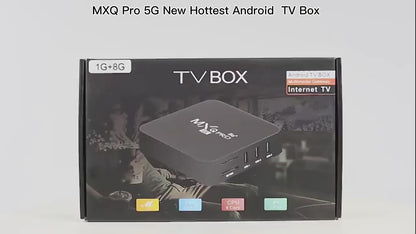 MXQ Pro 5G Android 15 TV Box 1GB RAM + 8GB Storage 4K Media Player